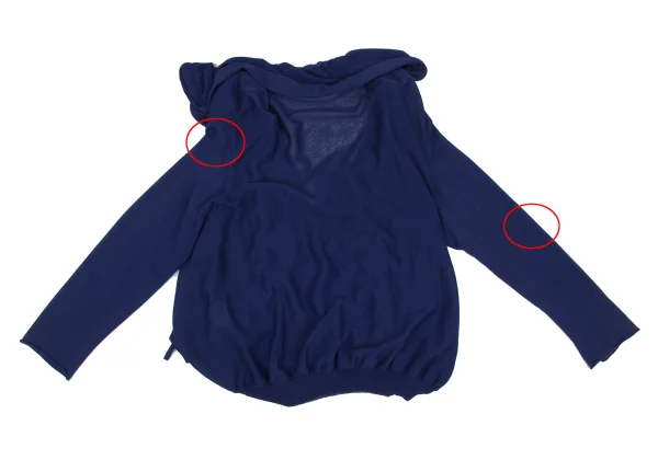 Yohji Yamamoto FEMME Acetate Nylon Shirring Knit Cardigan K-167790_010