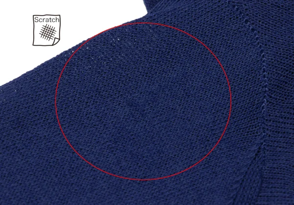 Yohji Yamamoto FEMME Acetate Nylon Shirring Knit Cardigan K-167790_012