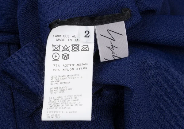 Yohji Yamamoto FEMME Acetate Nylon Shirring Knit Cardigan K-167790_015