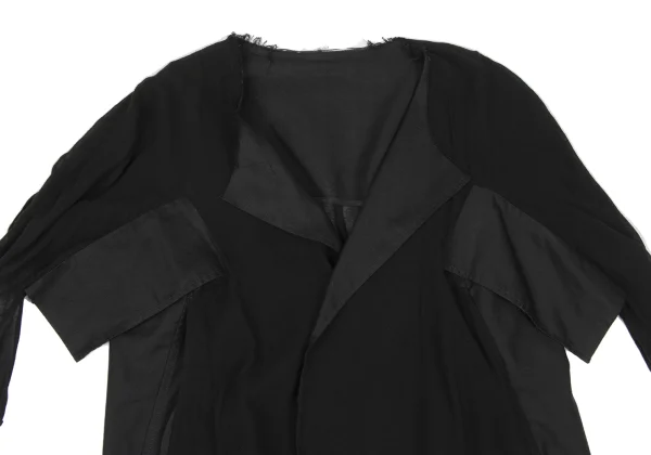 Yohji Yamamoto FEMME Switching Cut Off Neck Jacket K-167791_003