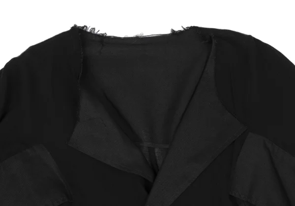 Yohji Yamamoto FEMME Switching Cut Off Neck Jacket K-167791_004