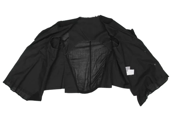 Yohji Yamamoto FEMME Switching Cut Off Neck Jacket K-167791_011