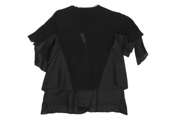 Yohji Yamamoto FEMME Switching Cut Off Neck Jacket K-167791_012