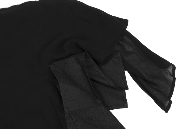 Yohji Yamamoto FEMME Switching Cut Off Neck Jacket K-167791_013