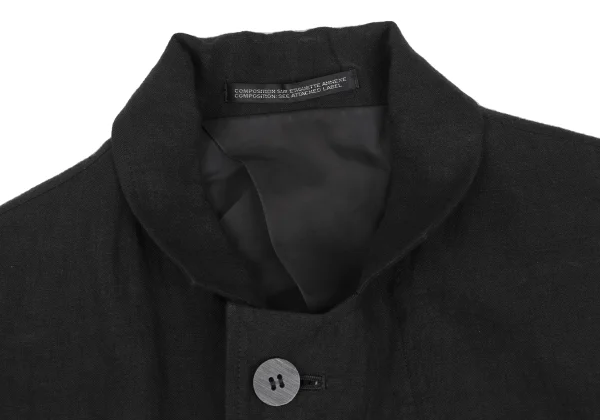 Yohji Yamamoto FEMME Open Shoulder Linen Jacket K-167792_004