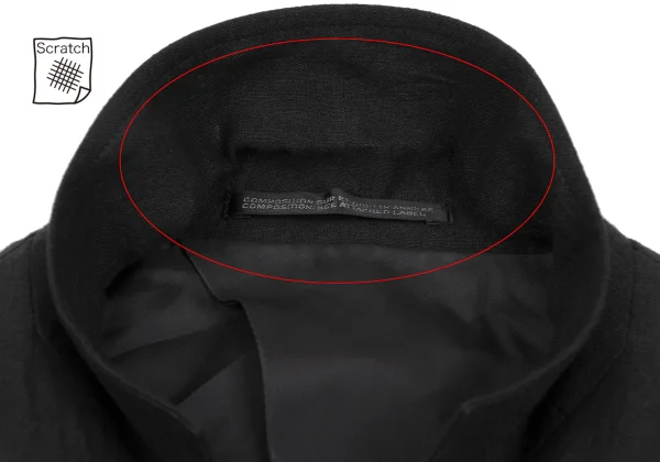 Yohji Yamamoto FEMME Open Shoulder Linen Jacket K-167792_005