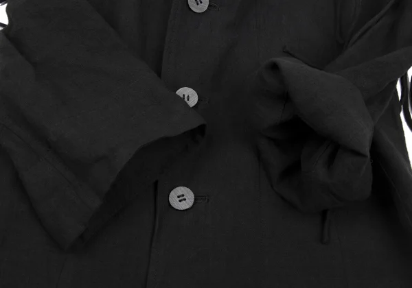 Yohji Yamamoto FEMME Open Shoulder Linen Jacket K-167792_009