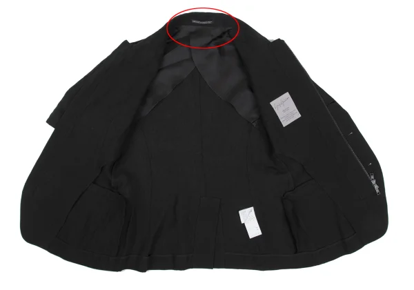 Yohji Yamamoto FEMME Open Shoulder Linen Jacket K-167792_013