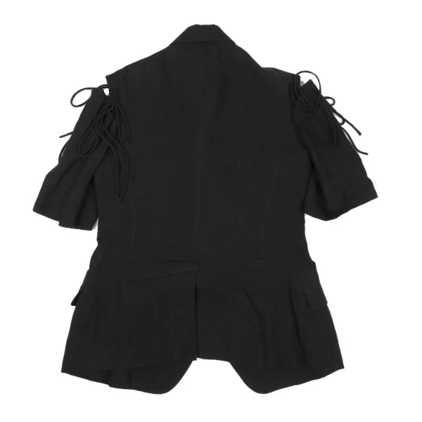 Yohji Yamamoto FEMME Open Shoulder Linen Jacket K-167792_015