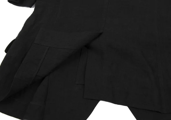 Yohji Yamamoto FEMME Open Shoulder Linen Jacket K-167792_016