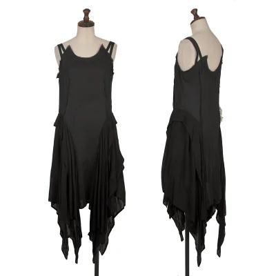 Yohji Yamamoto FEMME Switching Drape Sleeveless Dress
