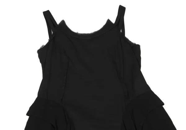 Yohji Yamamoto FEMME Switching Drape Sleeveless Dress K-167796_003