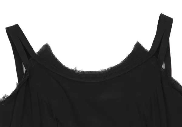 Yohji Yamamoto FEMME Switching Drape Sleeveless Dress K-167796_004