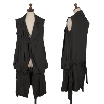 Yohji Yamamoto FEMME Rayon Cupra Drape Sleeveless Dress