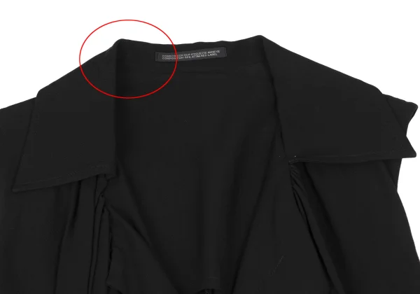 Yohji Yamamoto FEMME Rayon Cupra Drape Sleeveless Dress K-167797_004