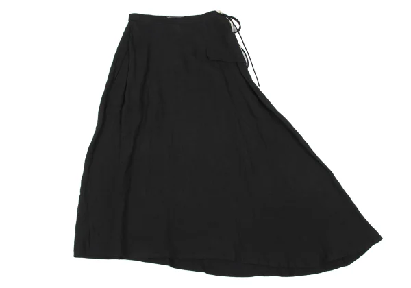Yohji Yamamoto FEMME Bone Button Asymmetry Linen Skirt K-167799_002