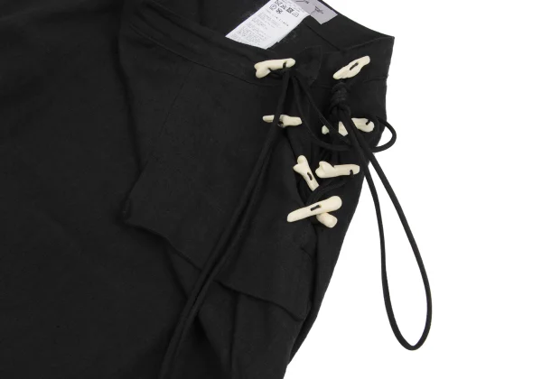 Yohji Yamamoto FEMME Bone Button Asymmetry Linen Skirt K-167799_004