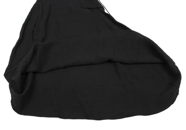 Yohji Yamamoto FEMME Bone Button Asymmetry Linen Skirt K-167799_009