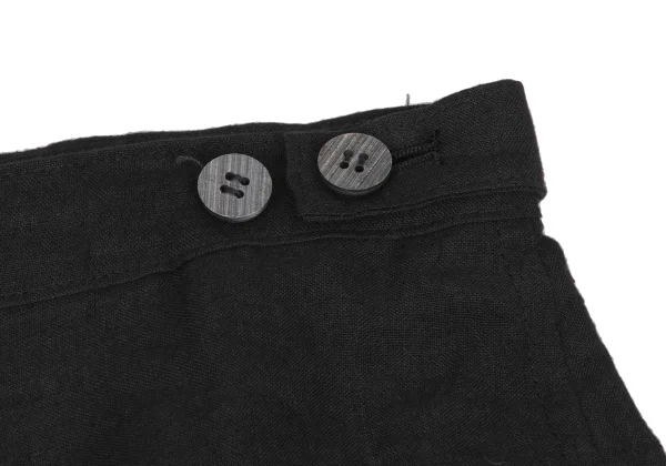 Yohji Yamamoto FEMME Bone Button Asymmetry Linen Skirt K-167799_011