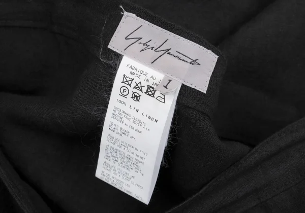 Yohji Yamamoto FEMME Bone Button Asymmetry Linen Skirt K-167799_013