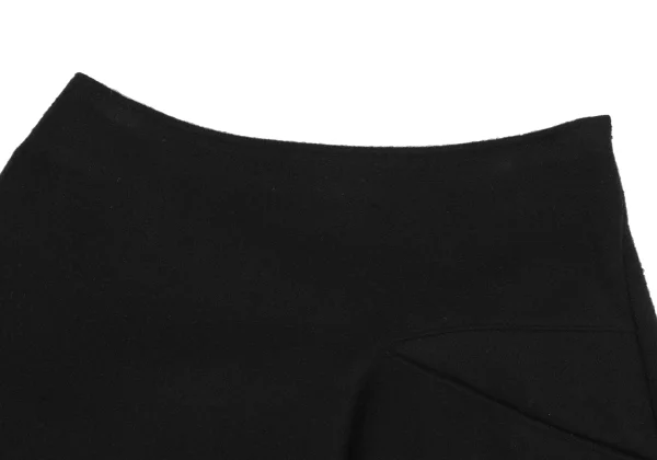 Yohji Yamamoto FEMME Wool Asymmetry Mini Skirt K-167800_003