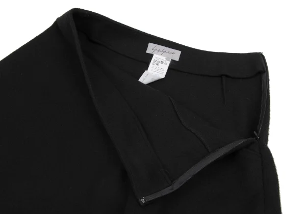 Yohji Yamamoto FEMME Wool Asymmetry Mini Skirt K-167800_004