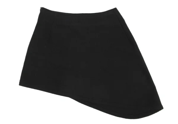 Yohji Yamamoto FEMME Wool Asymmetry Mini Skirt K-167800_007