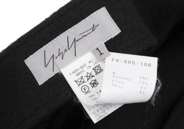 Yohji Yamamoto FEMME Wool Asymmetry Mini Skirt K-167800_010