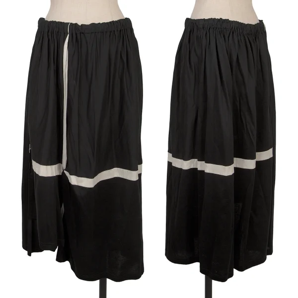 Yohji Yamamoto FEMME Switching Asymmetry Skirt Black 2 K-167801_001