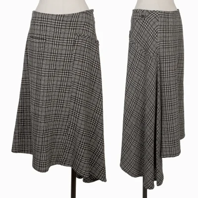 Yohji Yamamoto FEMME Wool Chwck Flare Skirt