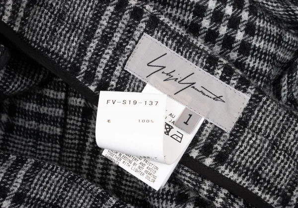 Yohji Yamamoto FEMME Wool Chwck Flare Skirt K-167802_013