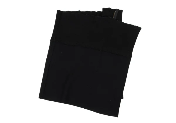 Yohji Yamamoto FEMME Angora Blend Rib Switching Wrap Skirt K-167803_002