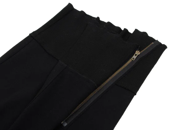 Yohji Yamamoto FEMME Angora Blend Rib Switching Wrap Skirt K-167803_004