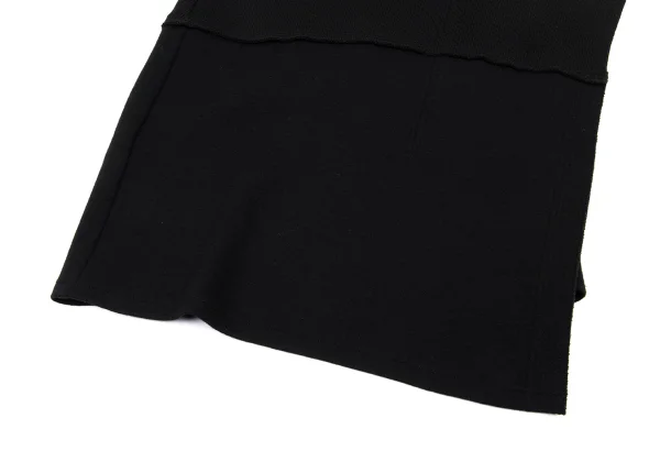 Yohji Yamamoto FEMME Angora Blend Rib Switching Wrap Skirt K-167803_005