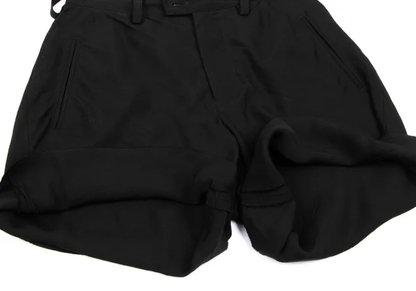 Yohji Yamamoto FEMME Tencell Cupra Cut-off Hem Shorts K-167804_008