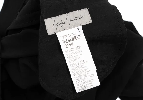 Yohji Yamamoto FEMME Tencell Cupra Cut-off Hem Shorts K-167804_011