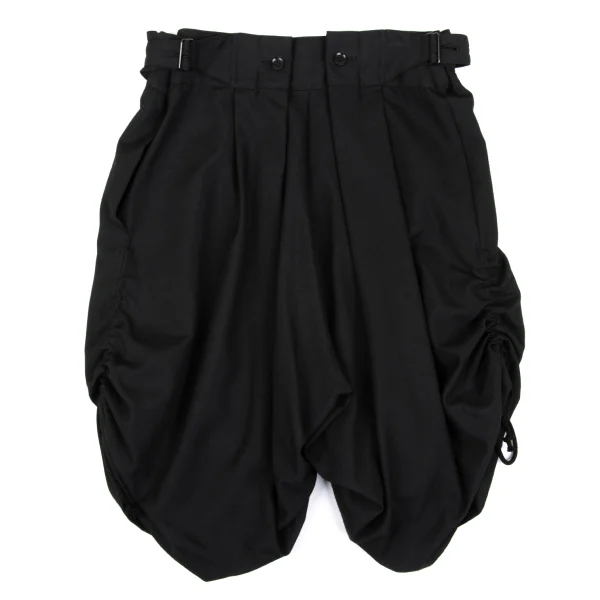 Yohji Yamamoto FEMME Poly Rayon Balloon Shorts Black 2 K-167805_001
