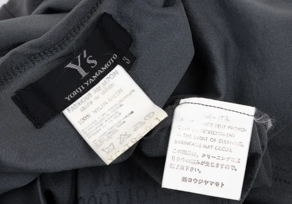 Y's Number Logo Printed Nylon T-shirt K-167808_014