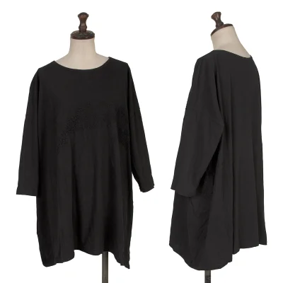 JURGEN LEHL Babaghuri Sashiko Linen Blend Oversized T-shirt