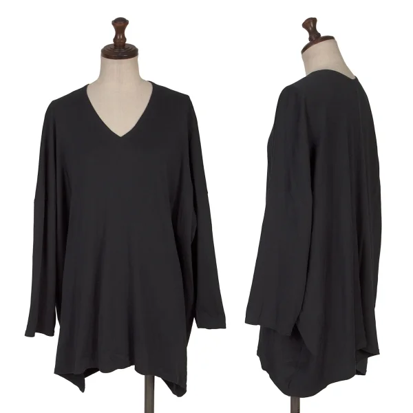 JURGEN LEHL Babaghuri Cotton V Neck Flare T Shirt Navy M K-167814_001