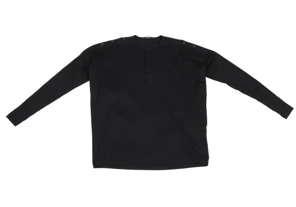 LIMI feu Shoulder Button Henley Neck T-shirt K-167829_002