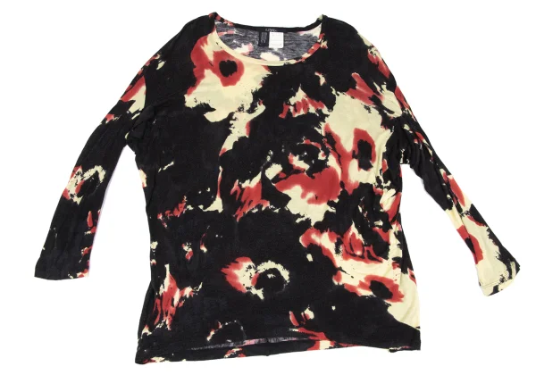 LIMI feu Silk Blend Mottled Print Off-Shoulder Tops K-167831_002