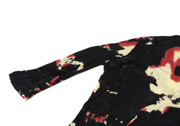 LIMI feu Silk Blend Mottled Print Off-Shoulder Tops K-167831_006