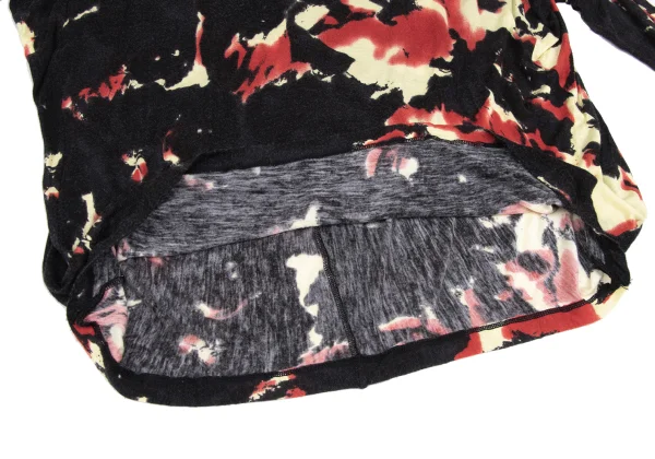 LIMI feu Silk Blend Mottled Print Off-Shoulder Tops K-167831_009