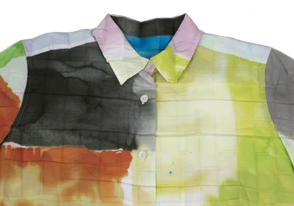 ISSEY MIYAKE Colorful Printed Pleats Long Sleeve Shirt K-167834_003