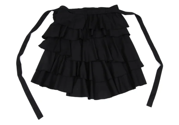 BLACK COMME des GARCONS Wool Tiered Wrap Skirt K-167837_006