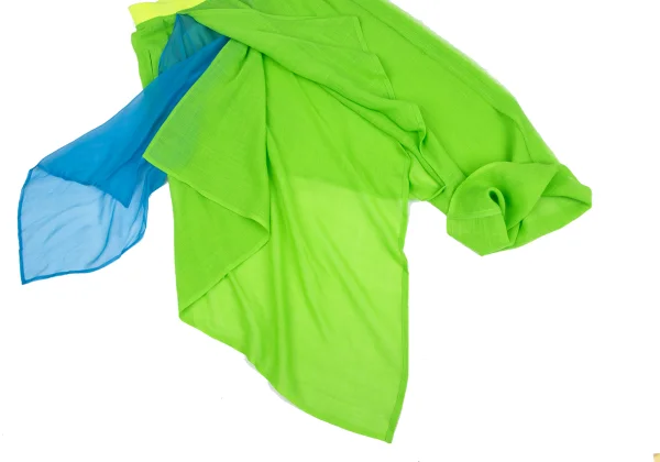 Yohji Yamamoto FEMME silk Drape Switching Design Wool Sheer Pants K-167846_008