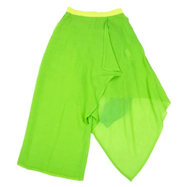 Yohji Yamamoto FEMME silk Drape Switching Design Wool Sheer Pants K-167846_009