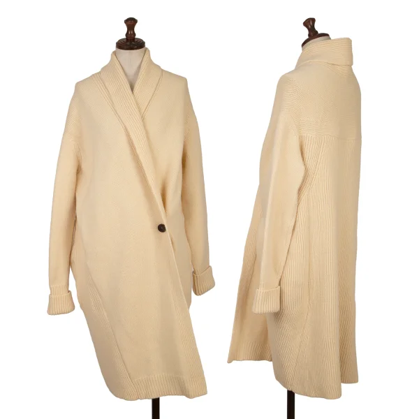 Acne Studios Wool Switching Rib Knit Jacket  Beige XS K-167847_001