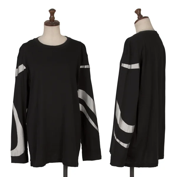 Acne Studios Tribal Sleeve Design T-shirt Black,Silver S K-167848_001